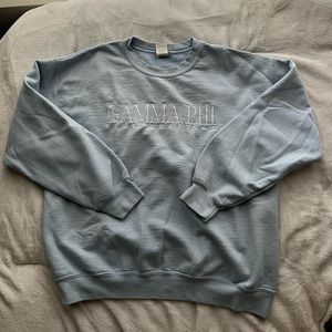 Gamma phi beta light blue sweatshirt